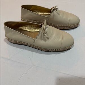 Prada Cream Espadrille Flats